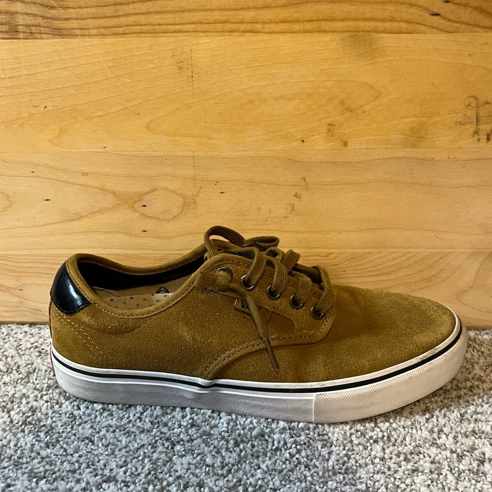 Men's Tan Suede Vans Pro Sneakers